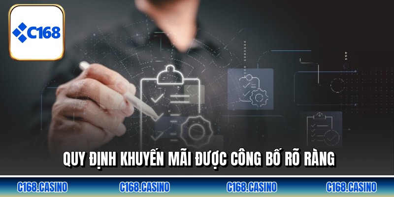 Quy định khuyến mãi được công bố rõ ràng